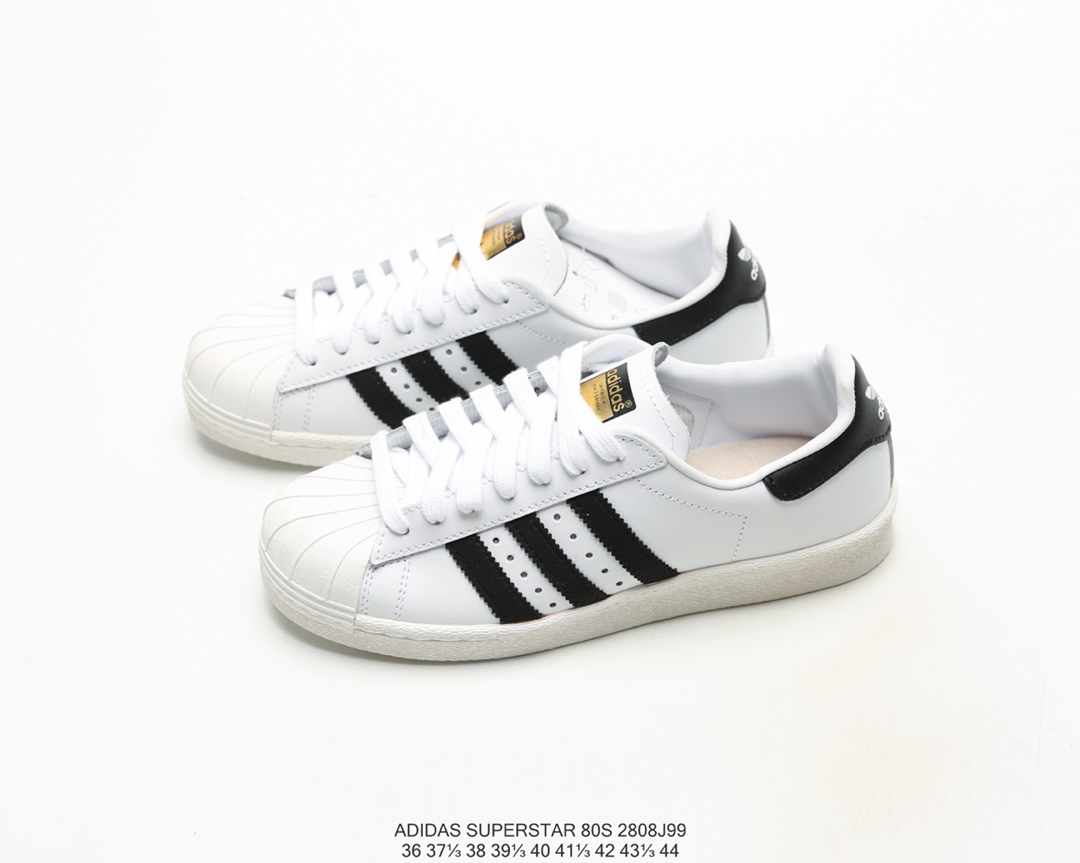 Adidas Originals superstar 80s 贝壳头经典金标 复古板鞋